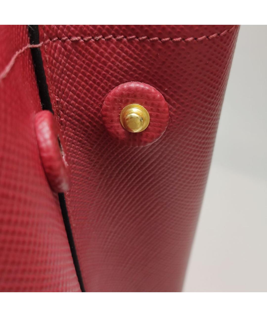PRADA Красная кожаная сумка тоут, фото 8