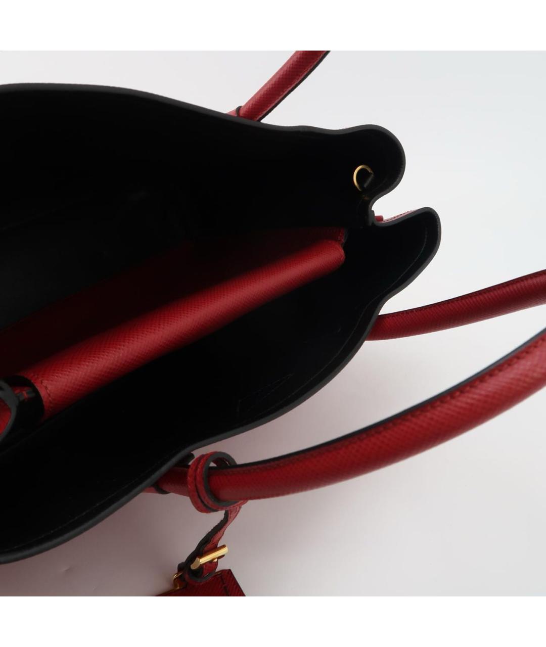 PRADA Красная кожаная сумка тоут, фото 6