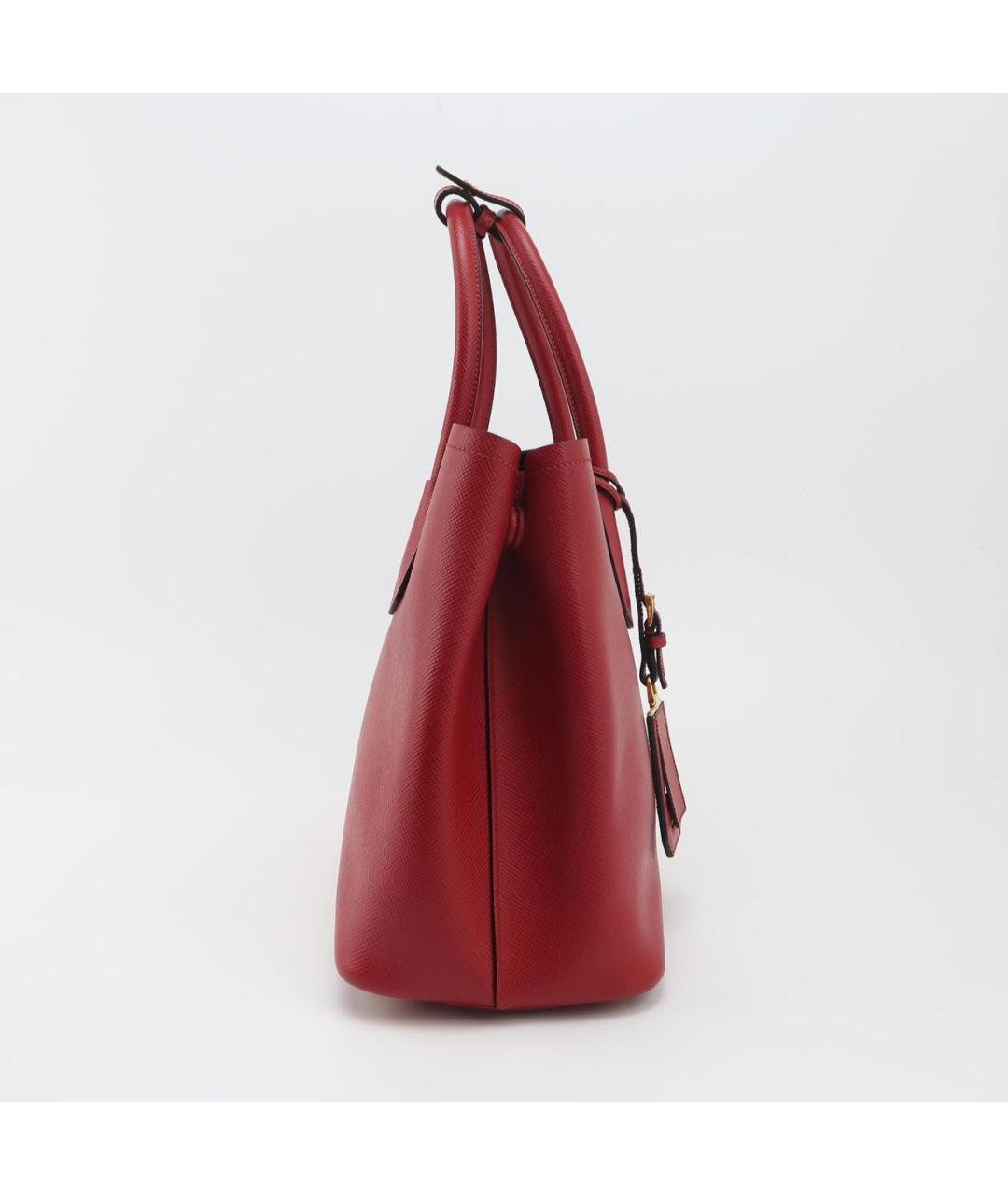 PRADA Красная кожаная сумка тоут, фото 3