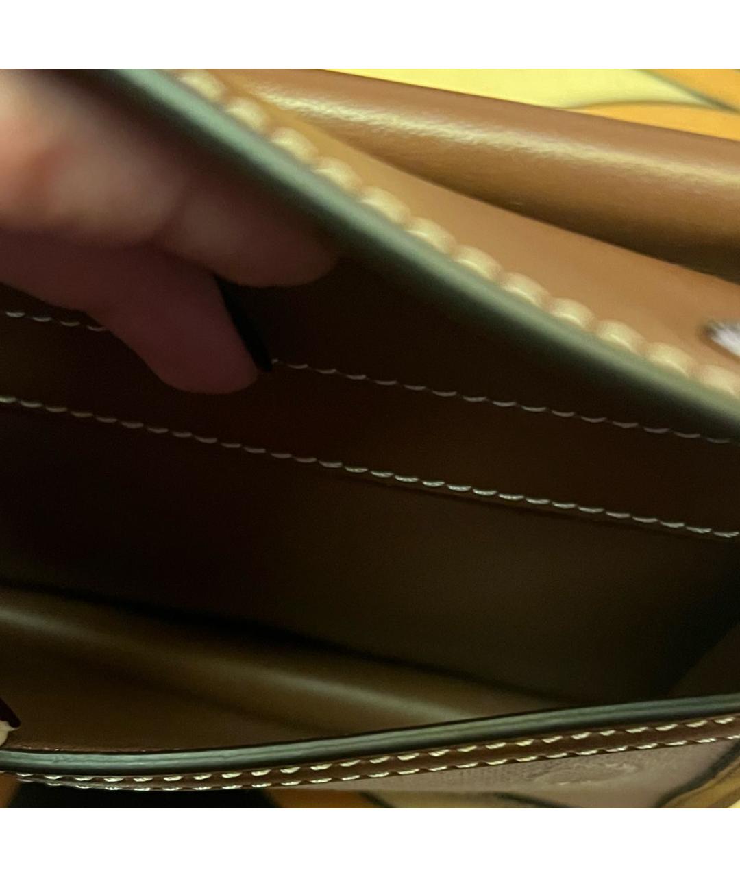 BURBERRY Коричневая кожаная сумка через плечо, фото 4