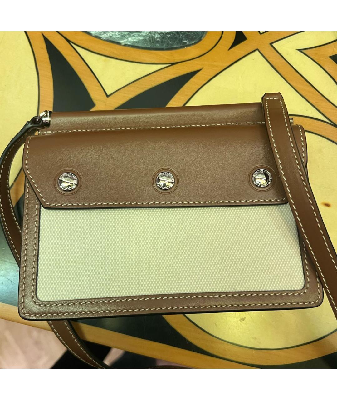 BURBERRY Коричневая кожаная сумка через плечо, фото 2