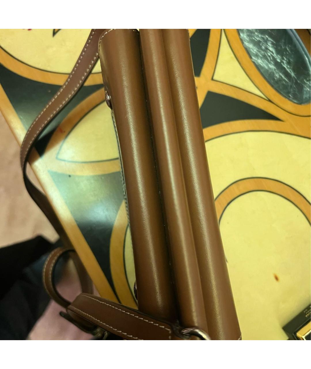 BURBERRY Коричневая кожаная сумка через плечо, фото 5