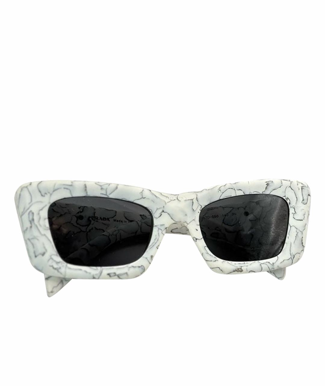 PRADA Белые пластиковые солнцезащитные очки, фото 1