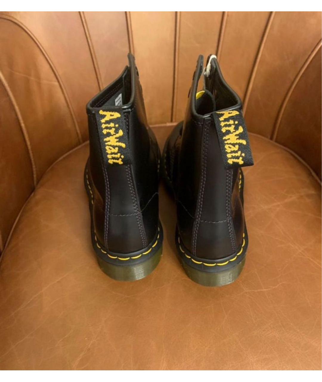 DR. MARTENS Черные кожаные ботинки, фото 3