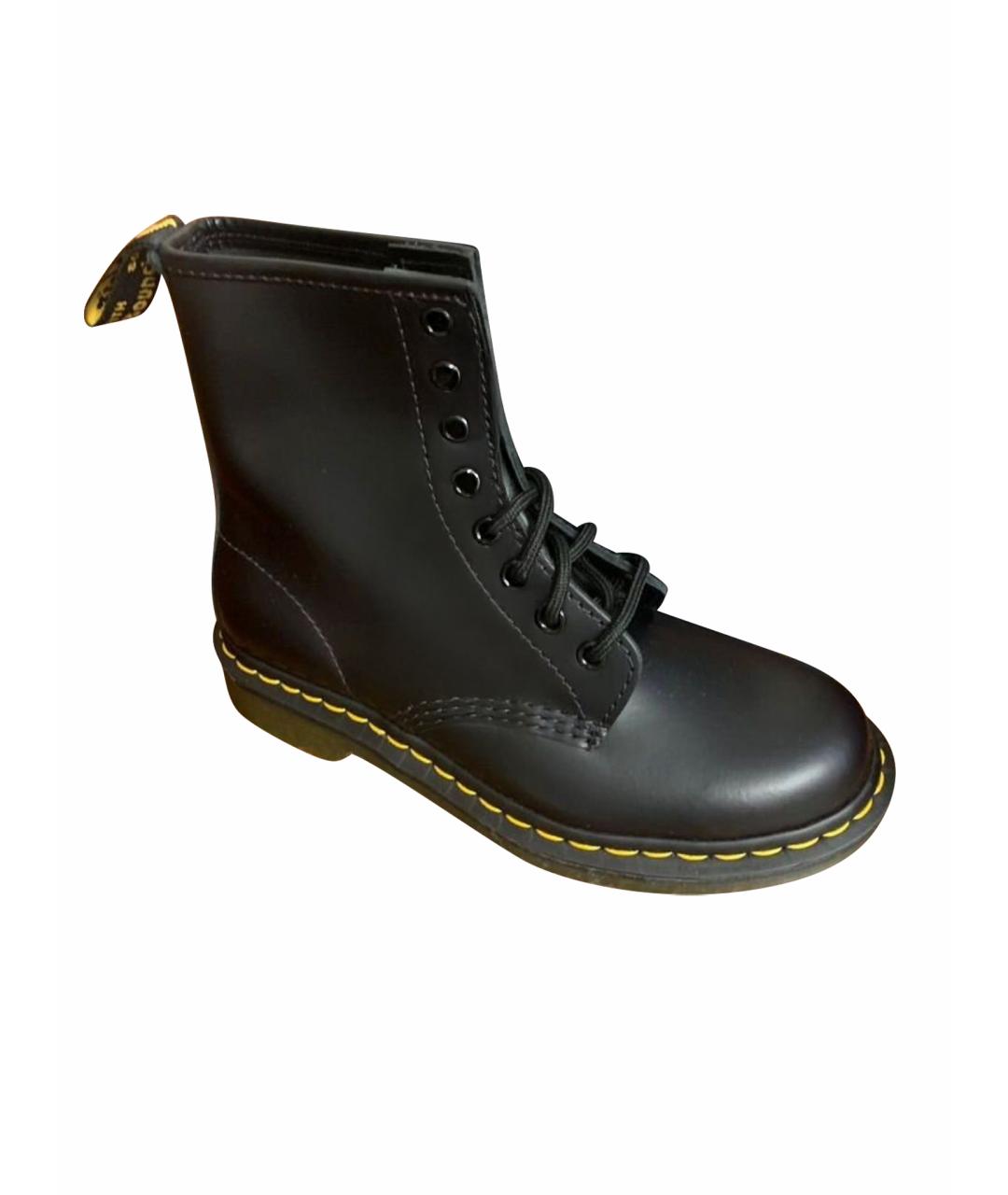 DR. MARTENS Черные кожаные ботинки, фото 1