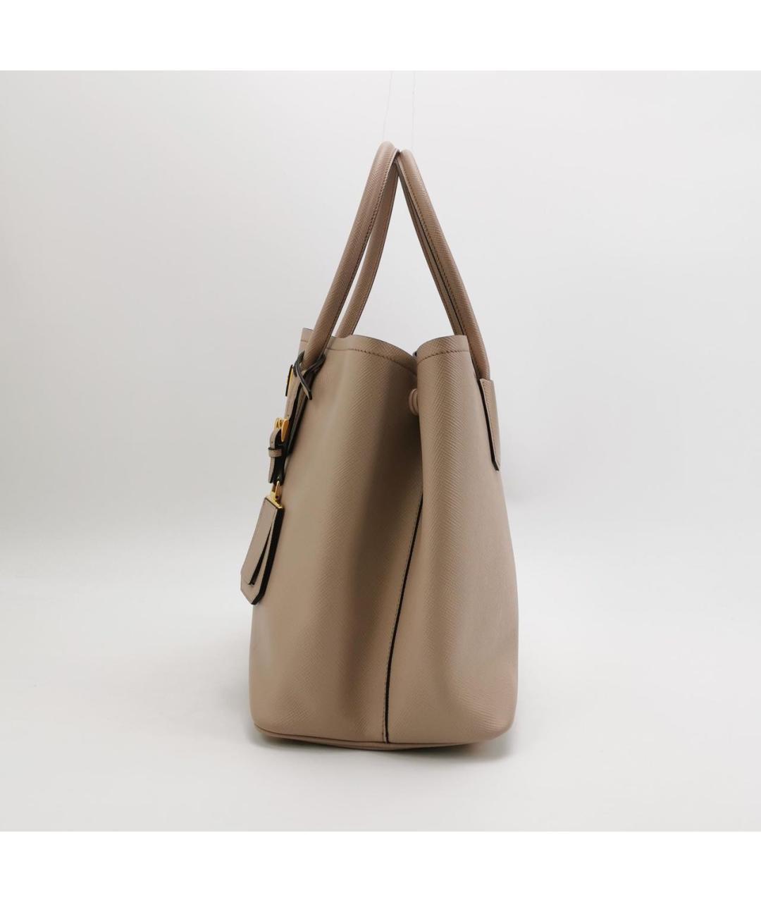 PRADA Бежевая кожаная сумка тоут, фото 2
