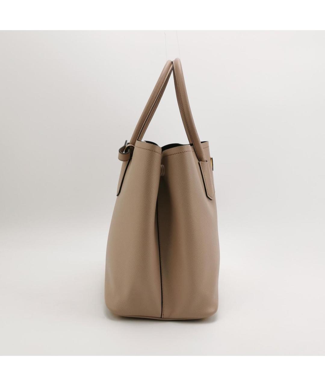 PRADA Бежевая кожаная сумка тоут, фото 3