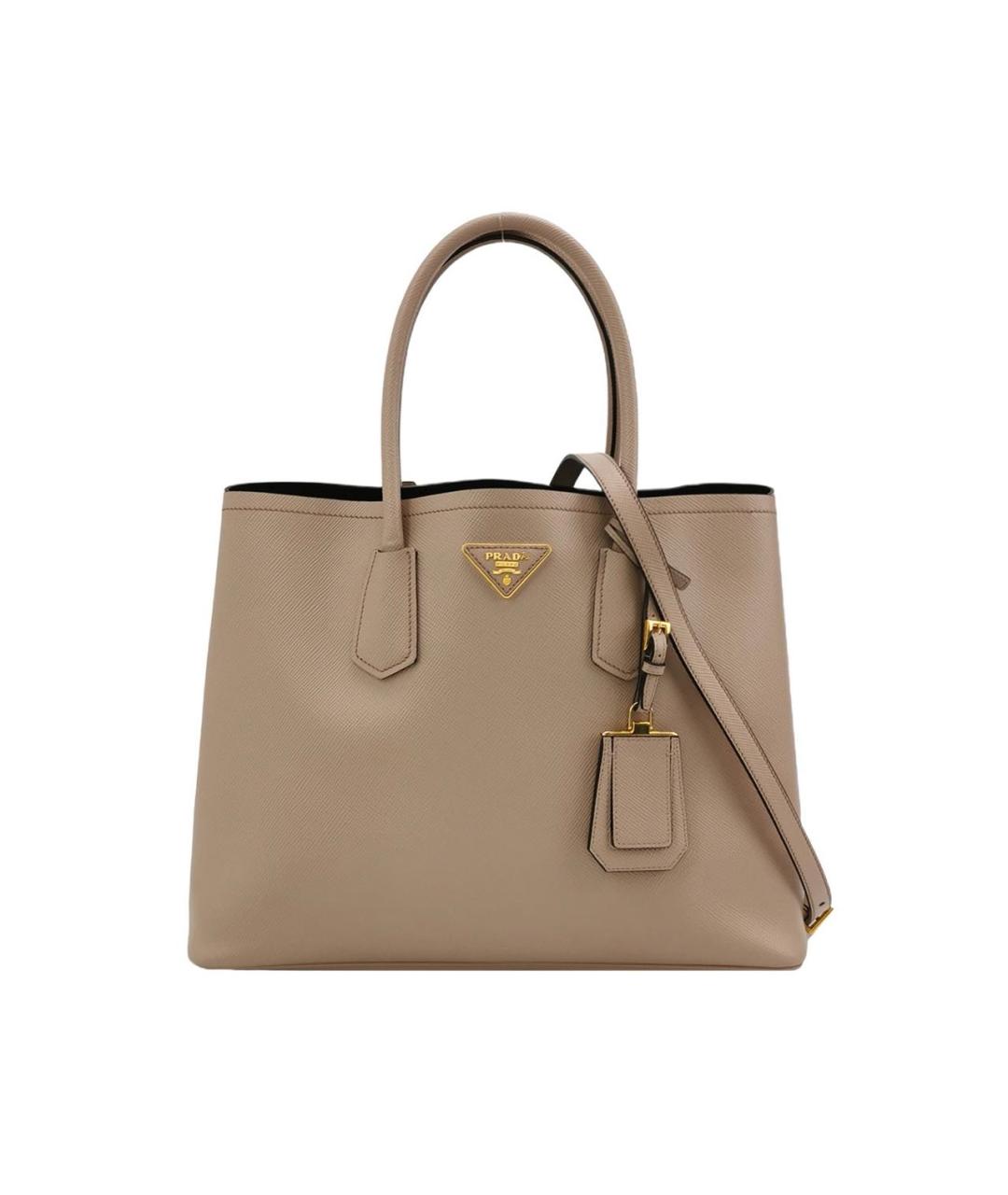 PRADA Бежевая кожаная сумка тоут, фото 1