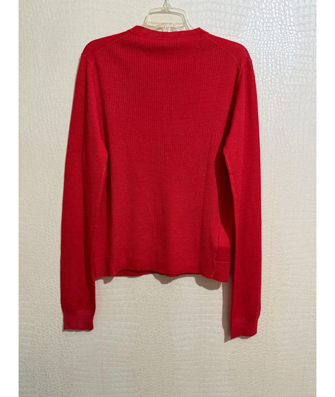 PRADA Красный шелковый кардиган, фото 2