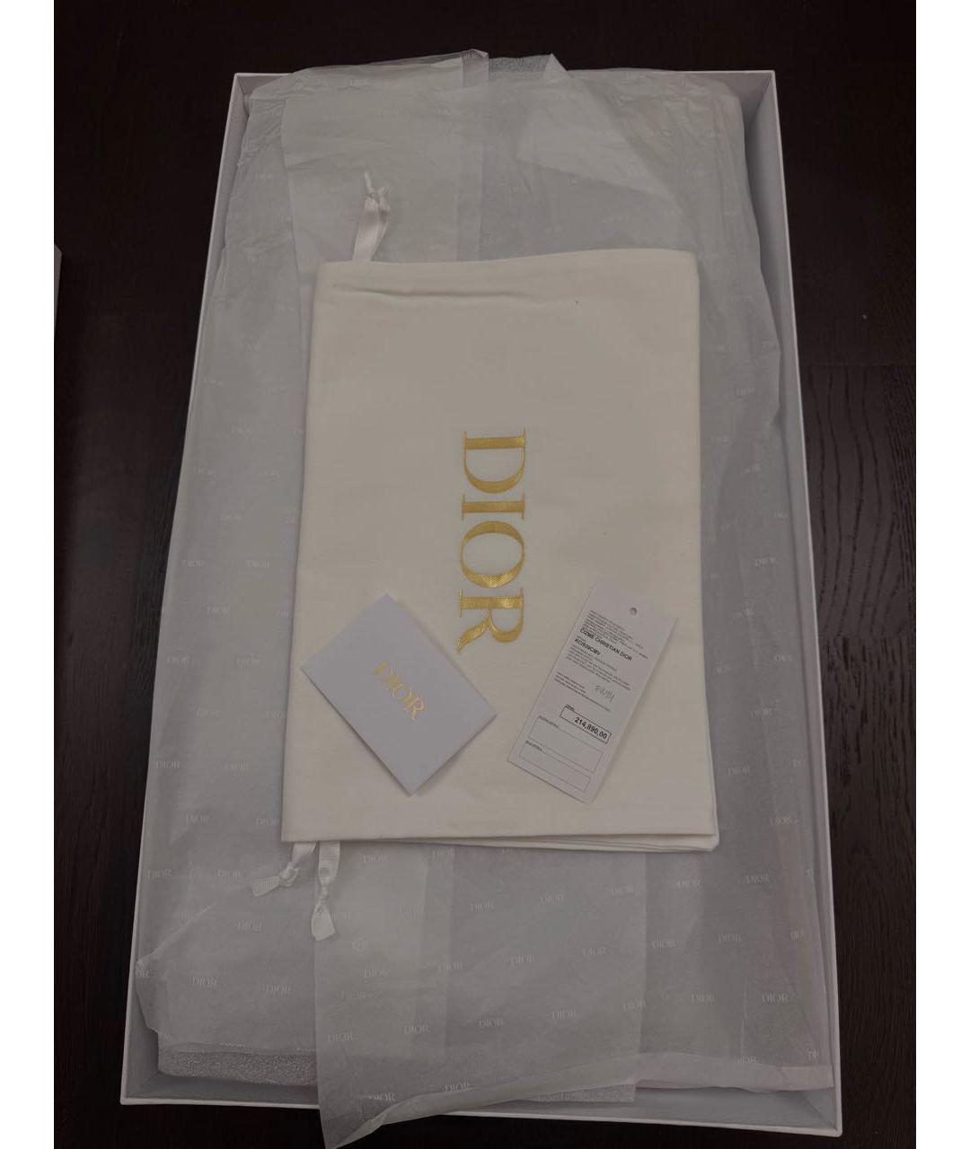 CHRISTIAN DIOR Хаки кожаные сапоги, фото 6