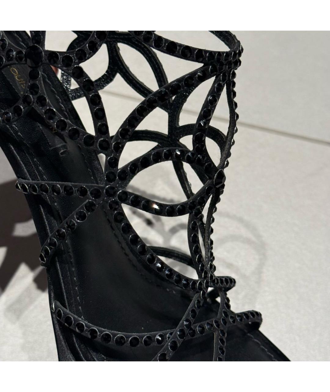 LOUIS VUITTON Черные кожаные босоножки, фото 6