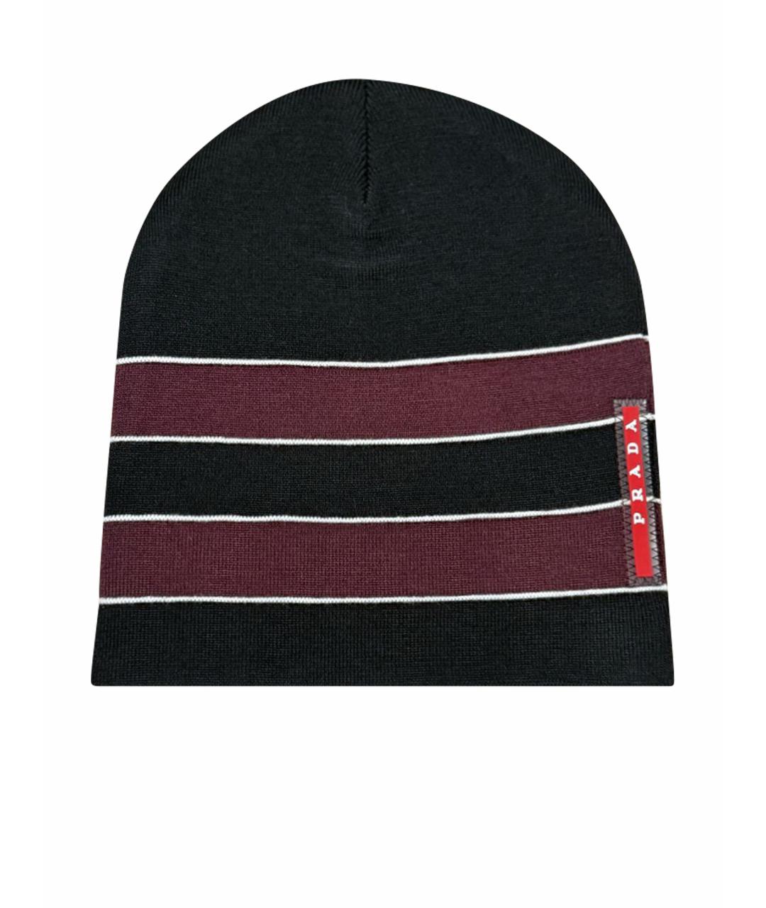 PRADA Черная шапка, фото 1