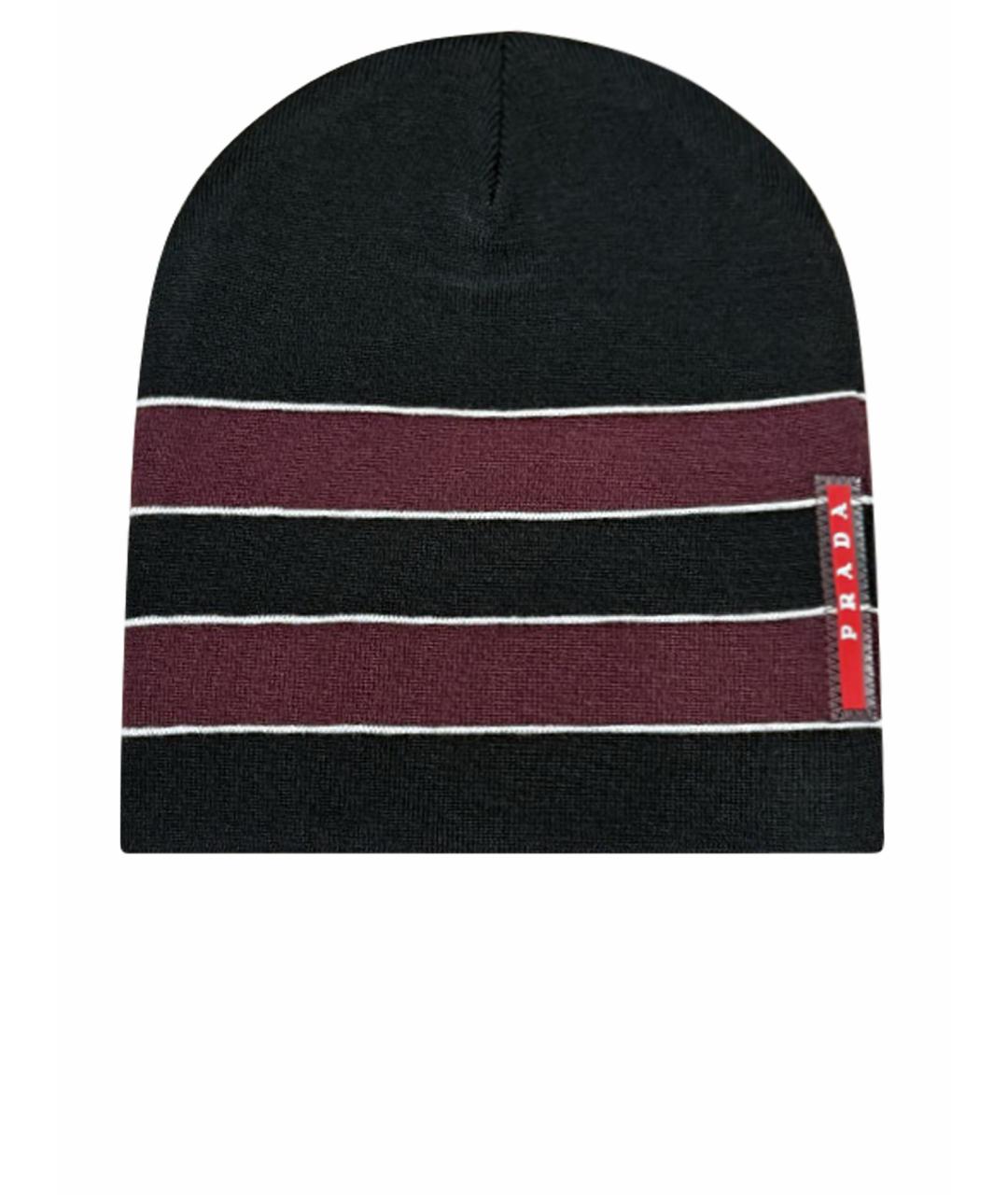 PRADA Черная шапка, фото 4