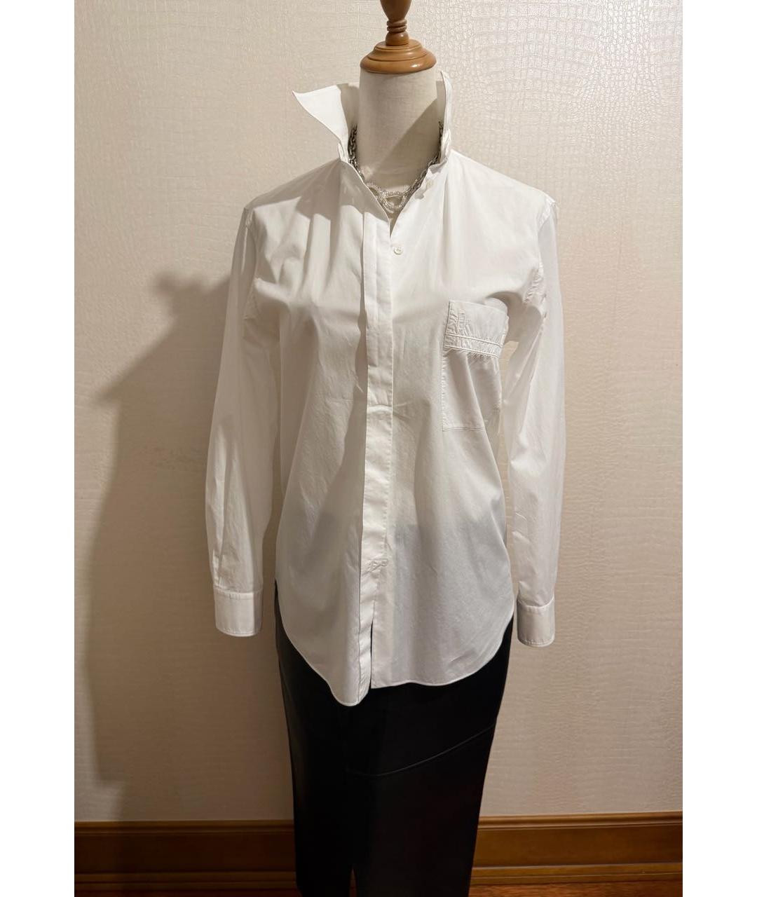 HERMES Белая хлопковая рубашка, фото 7