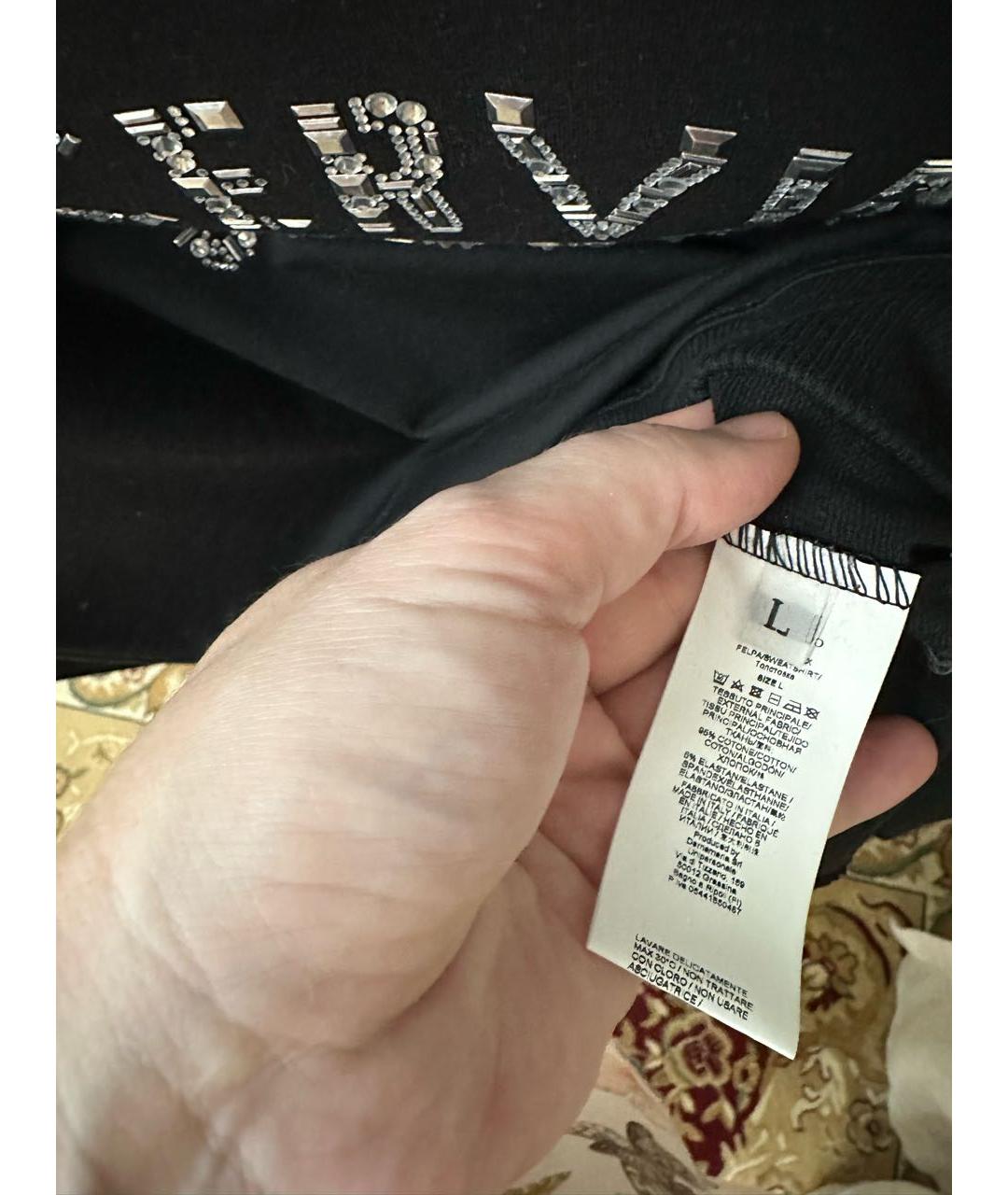 ERMANNO SCERVINO Черный хлопковый джемпер / свитер, фото 3