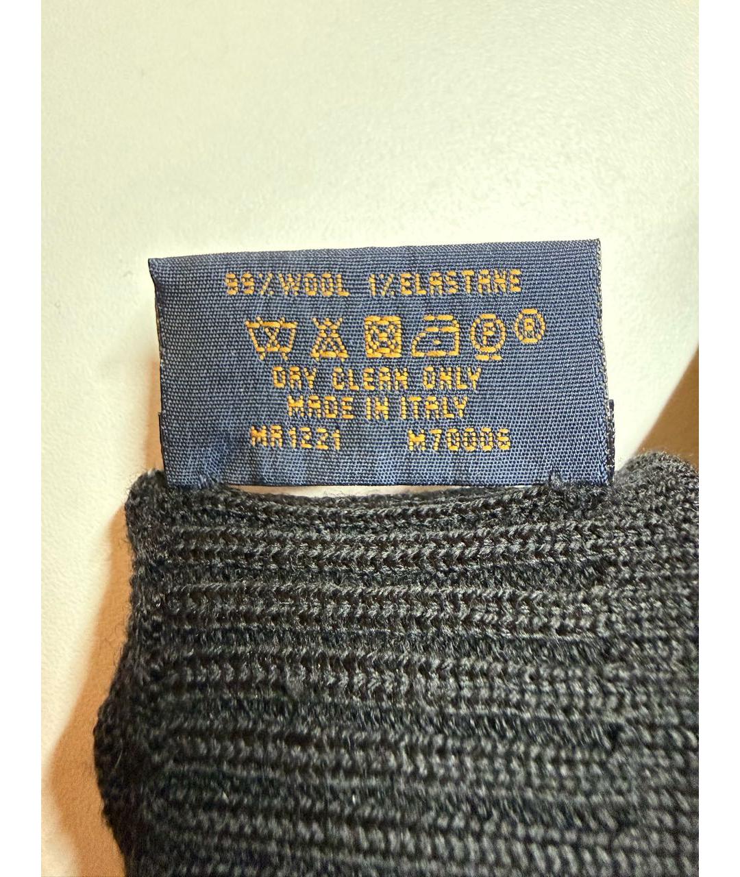 LOUIS VUITTON Черные шерстяные перчатки, фото 3
