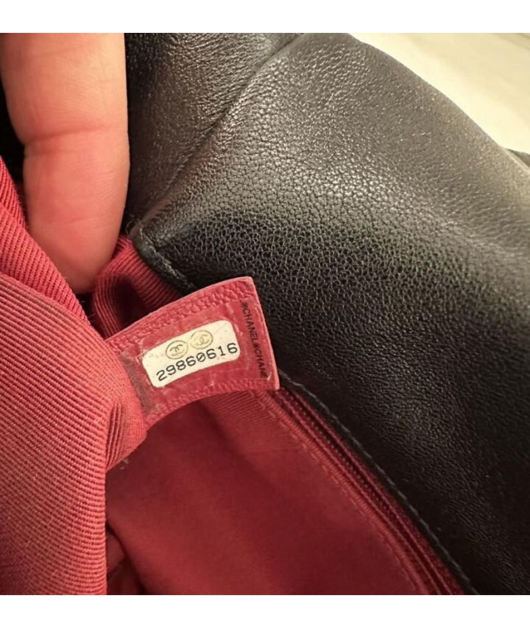 CHANEL Черная кожаная сумка через плечо, фото 8