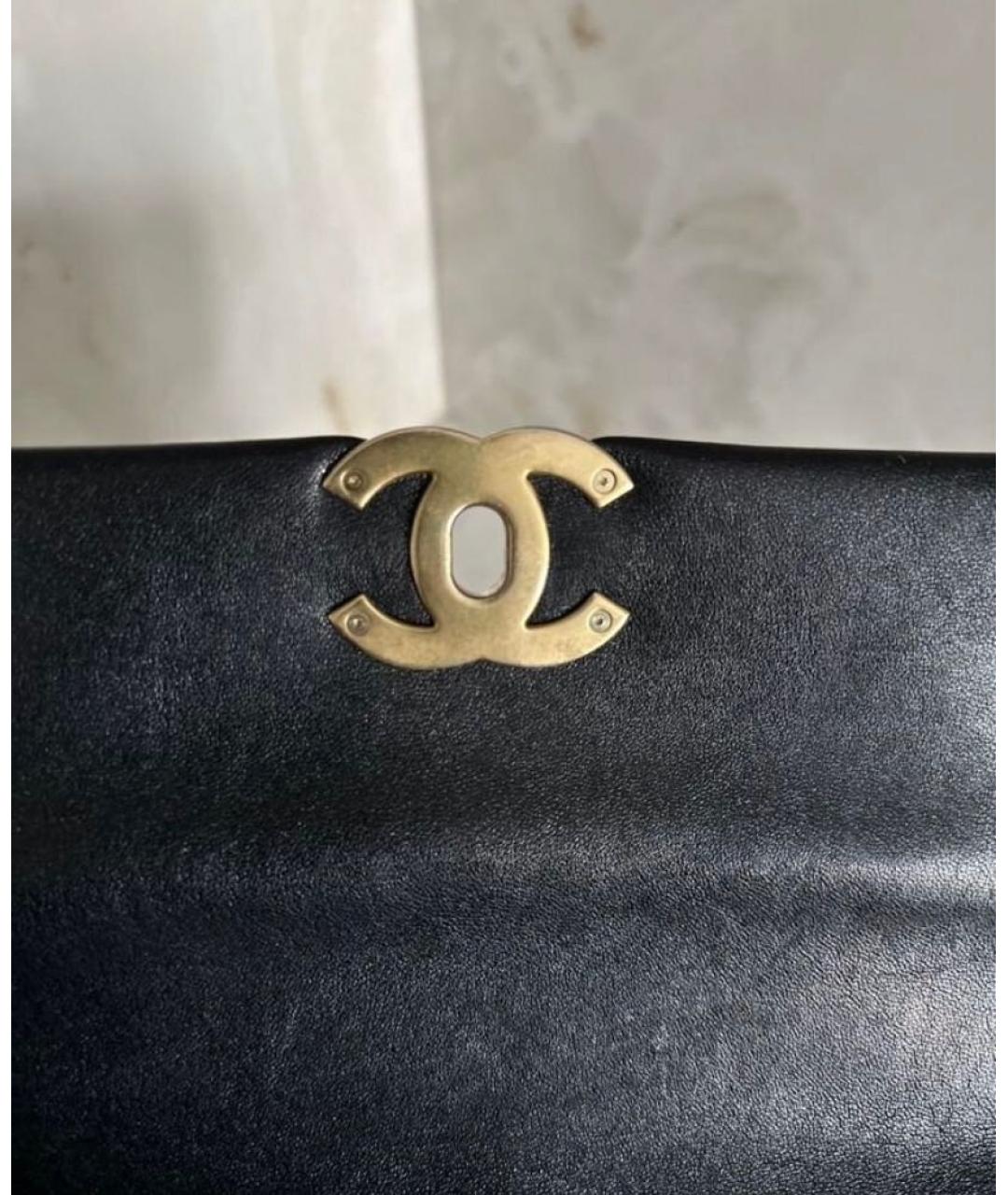 CHANEL Черная кожаная сумка через плечо, фото 6