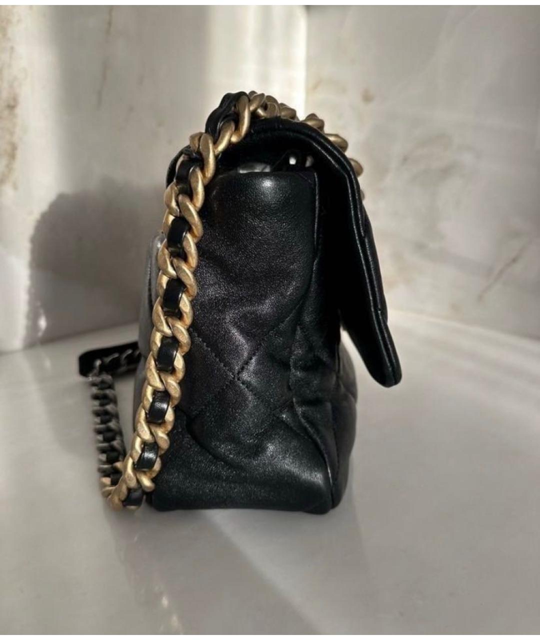 CHANEL Черная кожаная сумка через плечо, фото 5