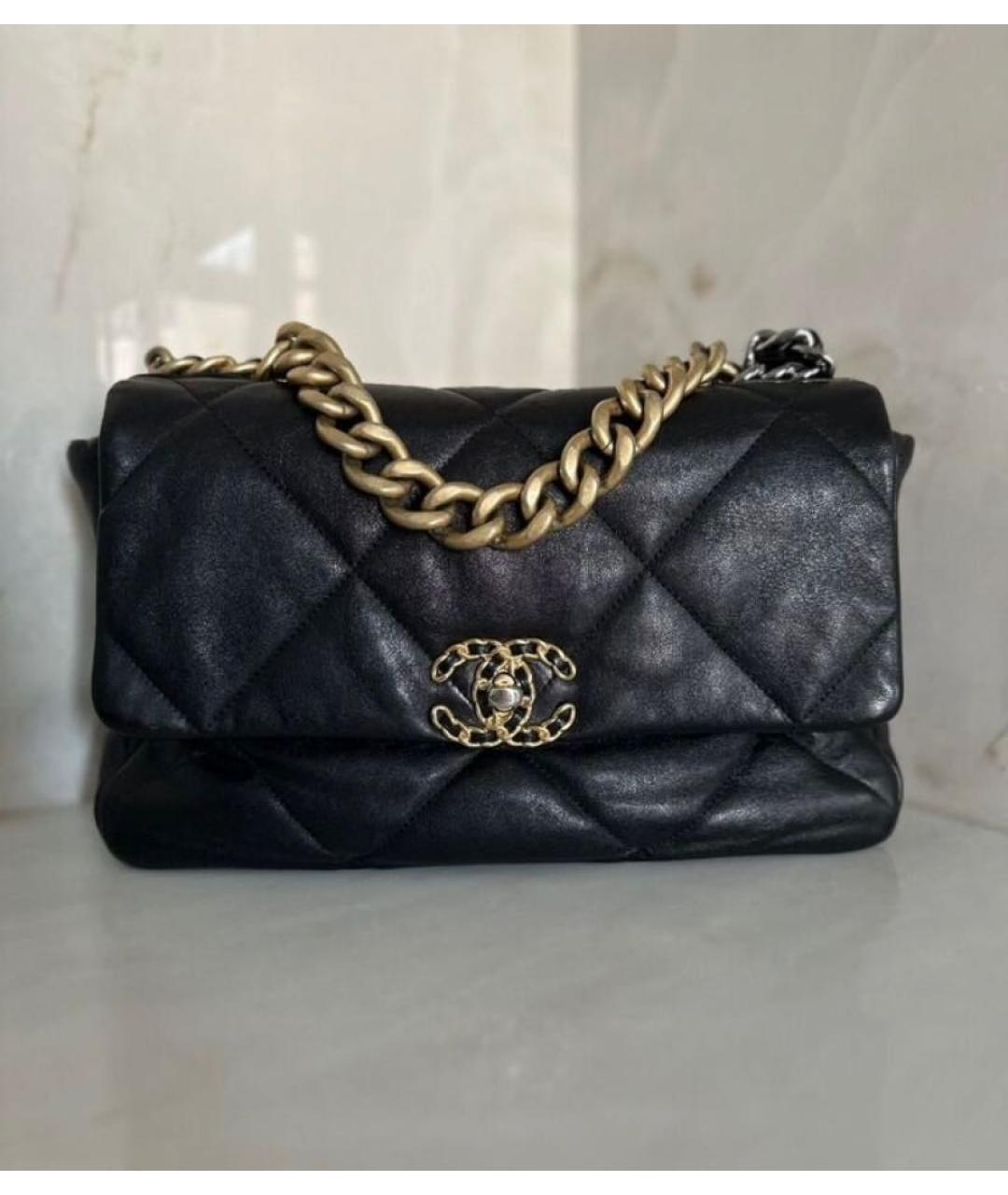 CHANEL Черная кожаная сумка через плечо, фото 2
