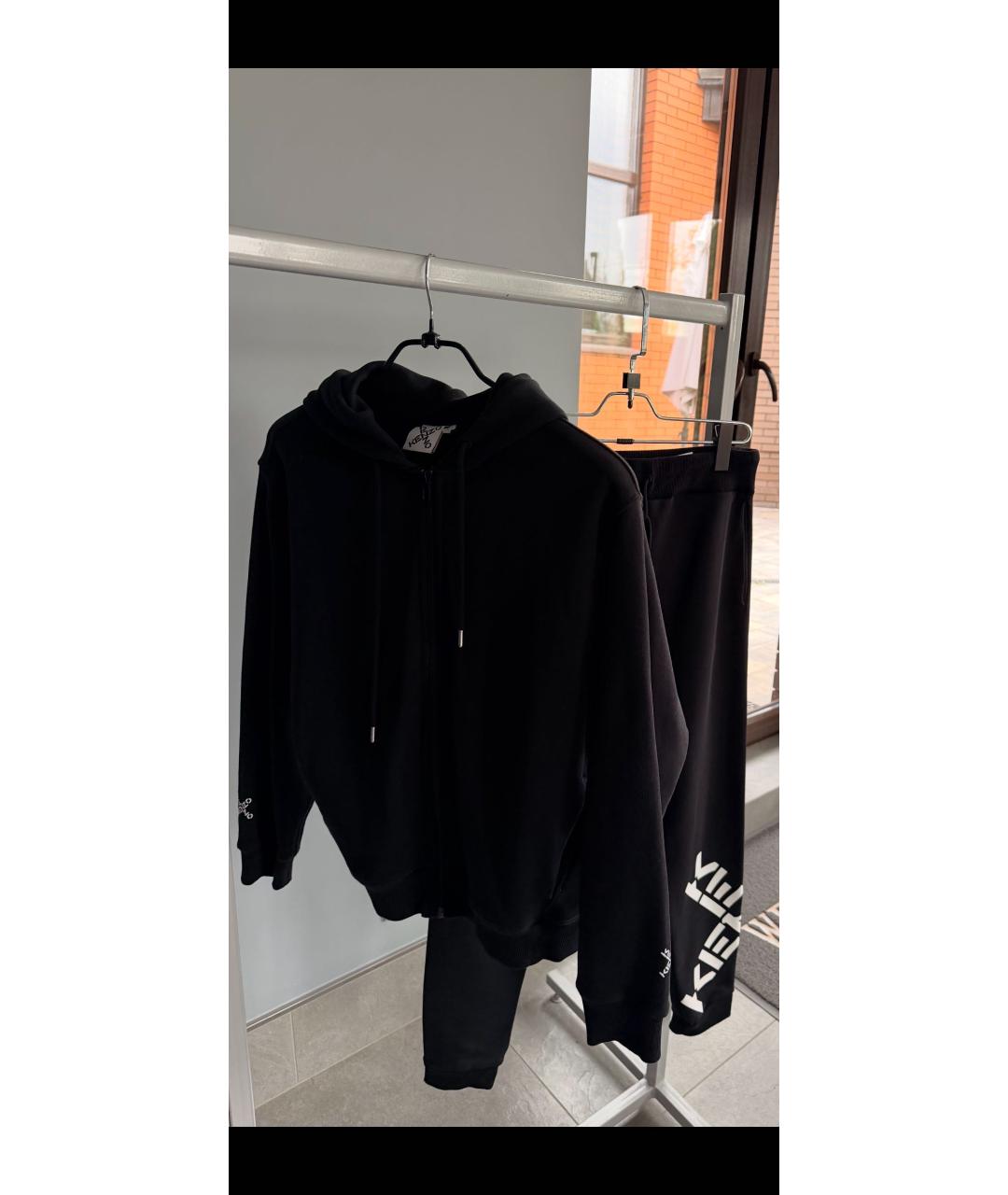 KENZO Черный хлопко-эластановый костюм с брюками, фото 6