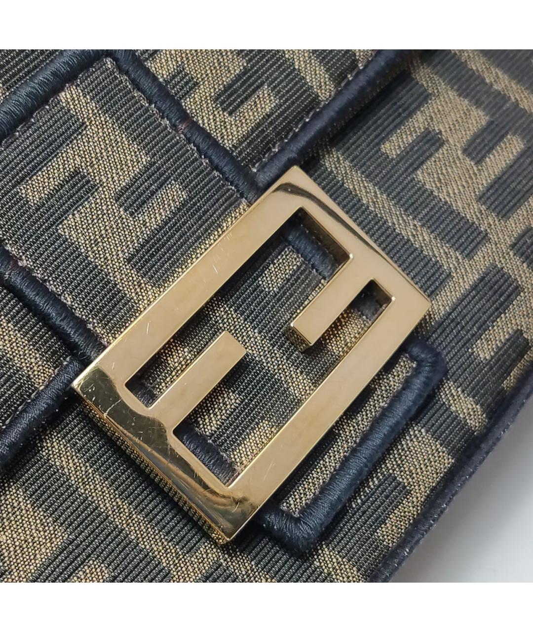 FENDI Коричневая тканевая сумка через плечо, фото 7