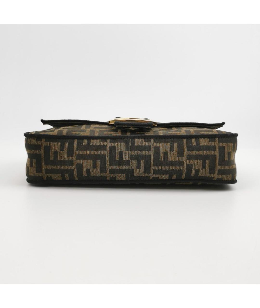 FENDI Коричневая тканевая сумка через плечо, фото 5