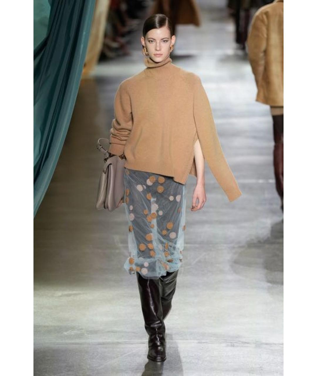 FENDI Бежевая кожаная сумка тоут, фото 6