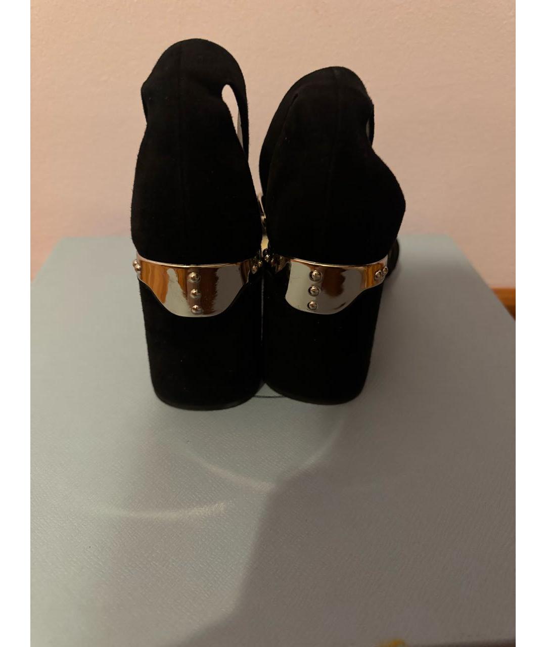 PRADA Черные замшевые босоножки, фото 3