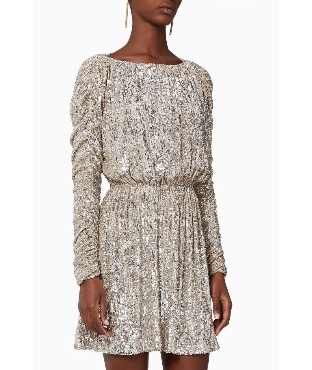 SAINT LAURENT Серебряное полиамидовое вечернее платье, фото 2