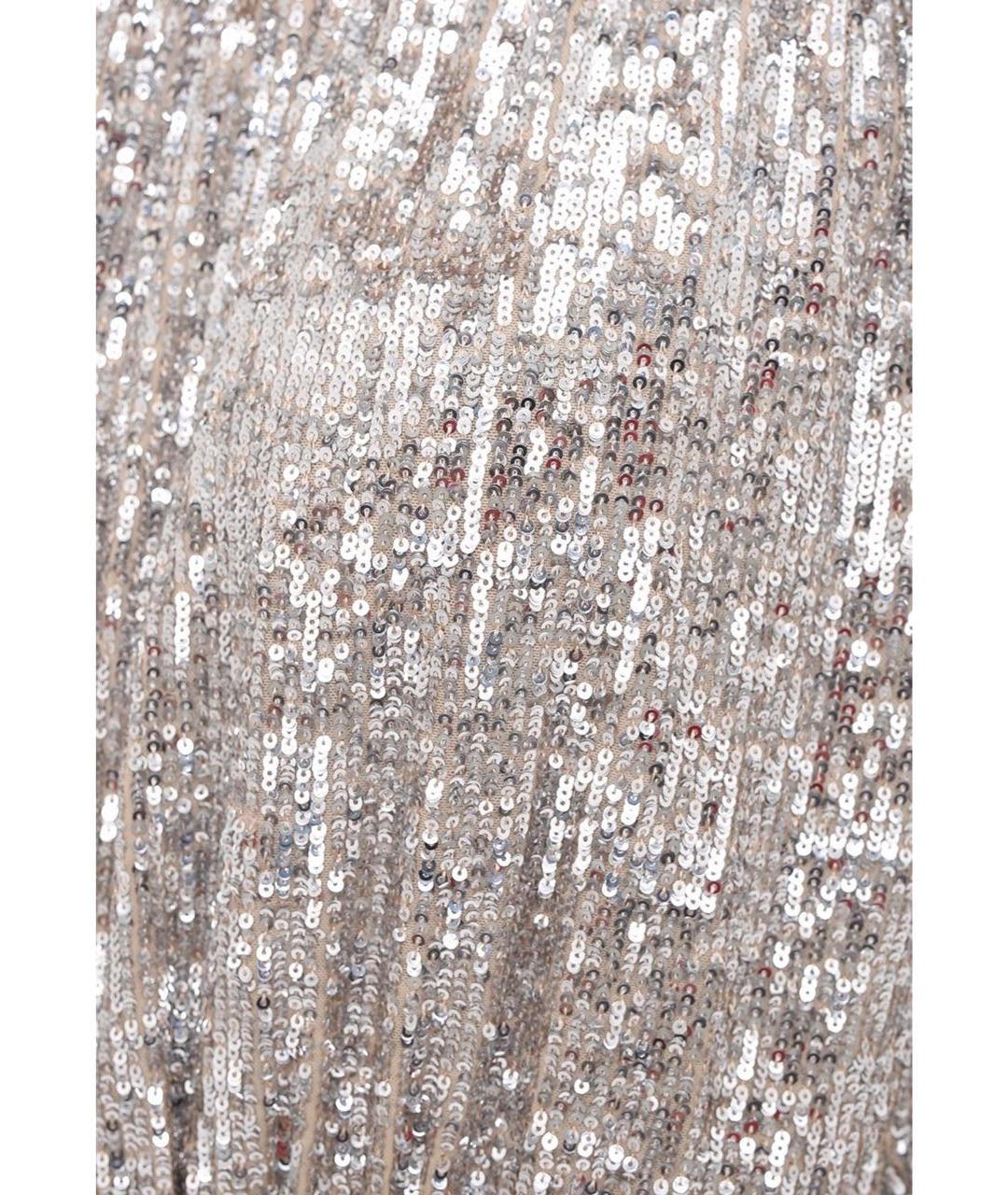 SAINT LAURENT Серебряное полиамидовое вечернее платье, фото 5