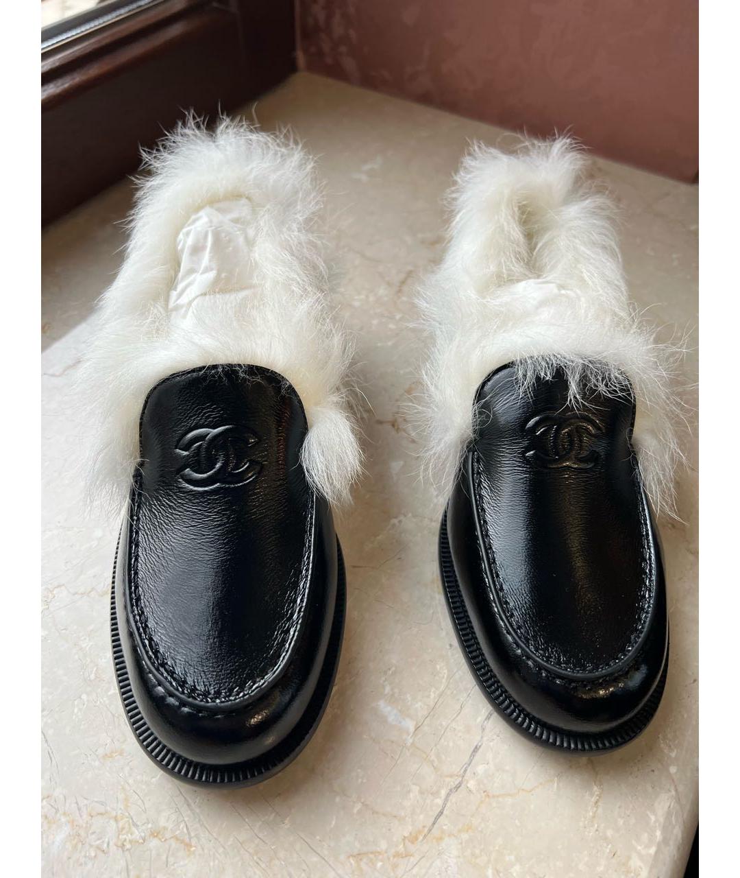 CHANEL Черные кожаные мокасины, фото 2