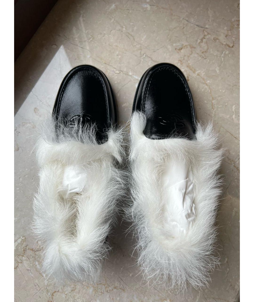 CHANEL Черные кожаные мокасины, фото 3