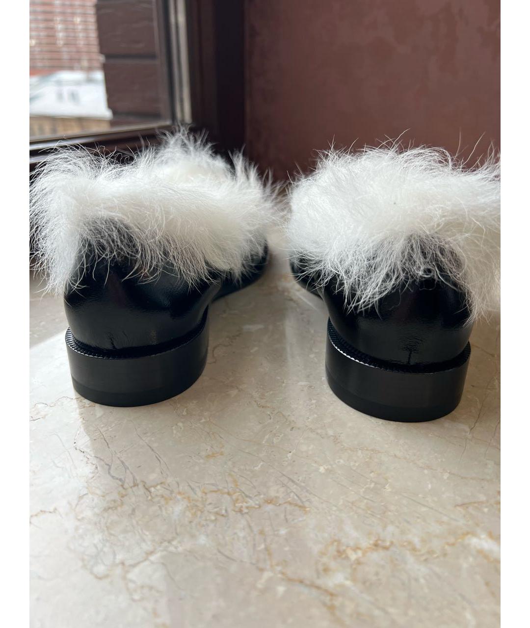 CHANEL Черные кожаные мокасины, фото 4