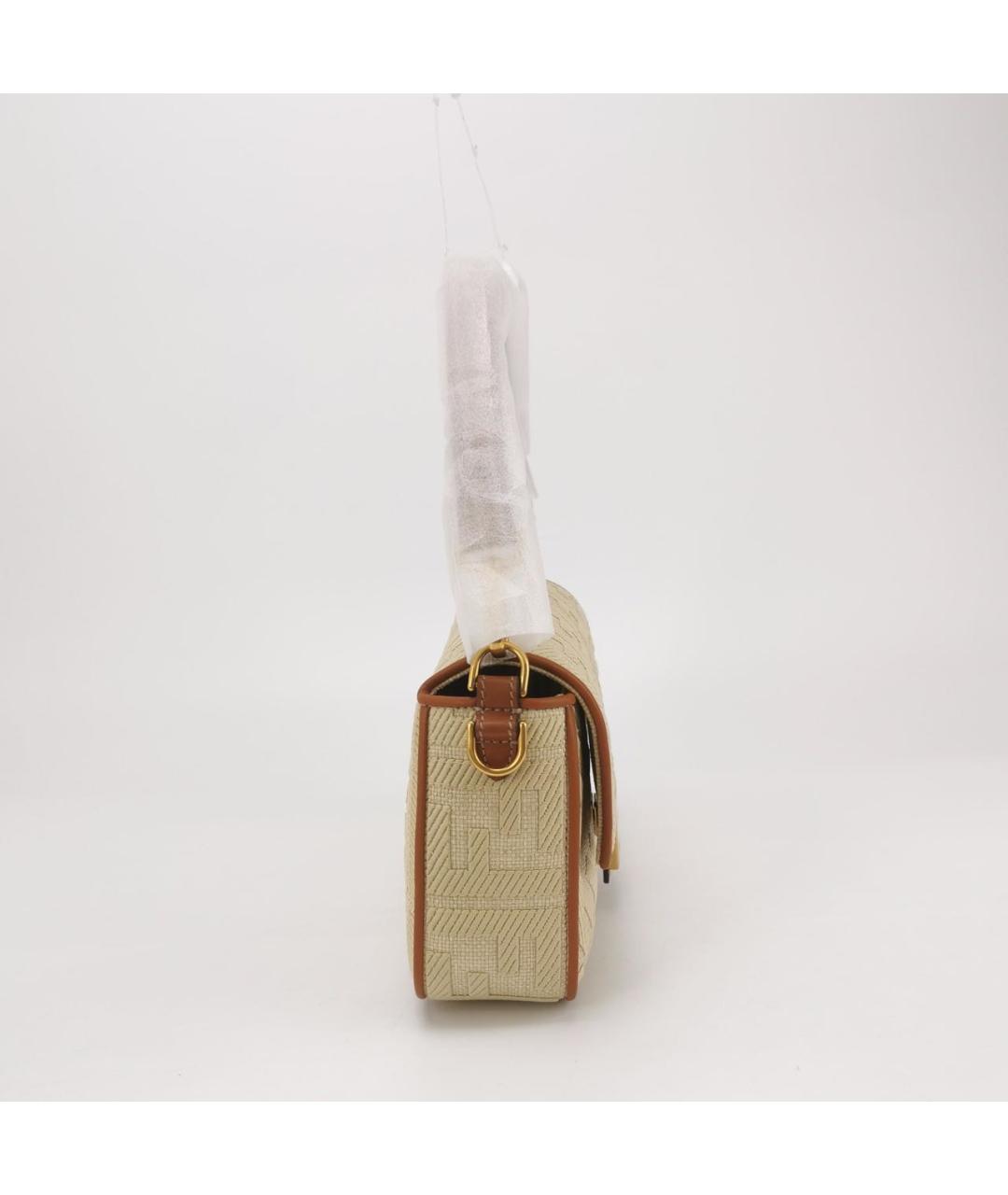 FENDI Коричневая кожаная сумка через плечо, фото 3