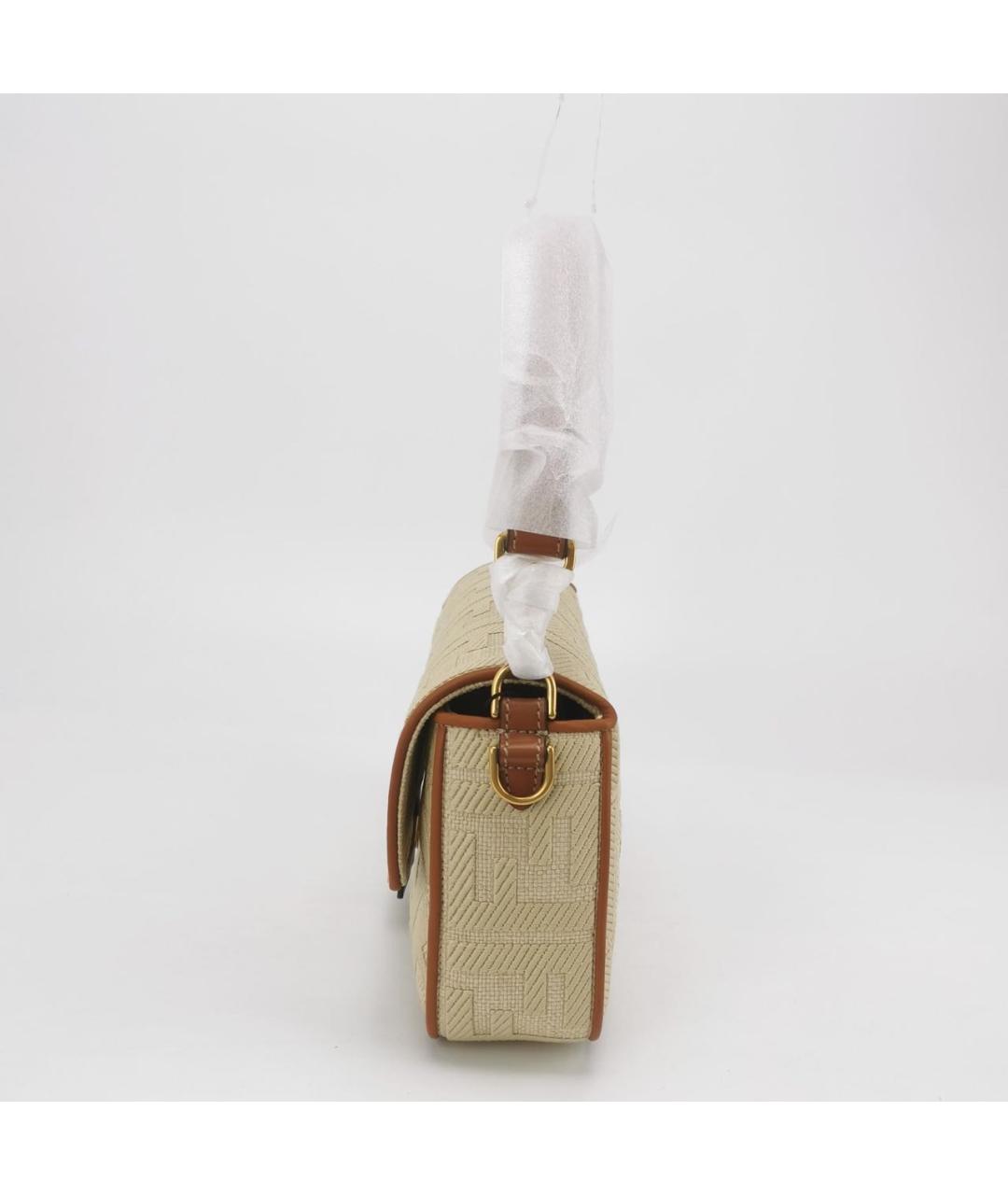 FENDI Коричневая кожаная сумка через плечо, фото 2