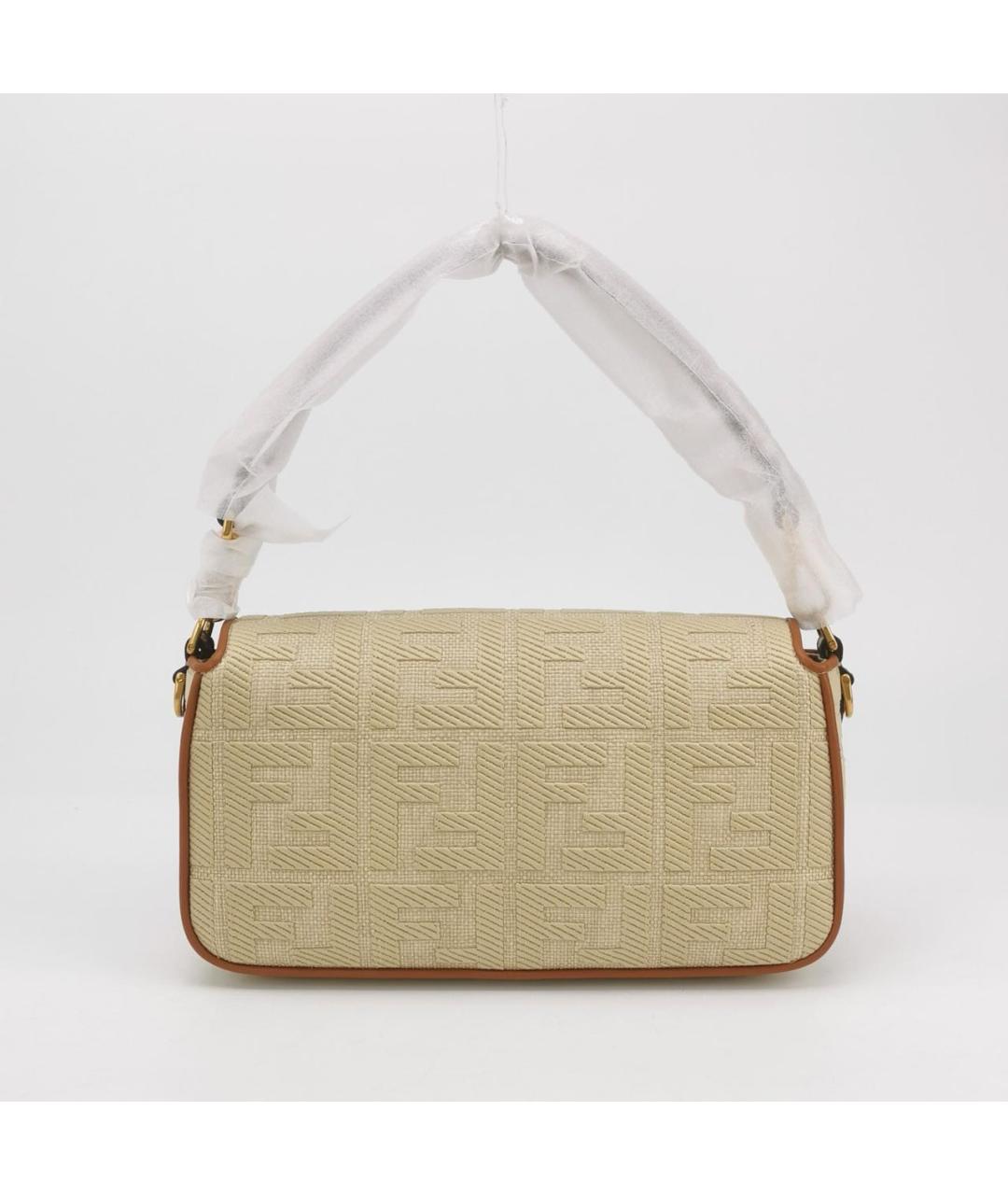 FENDI Коричневая кожаная сумка через плечо, фото 4