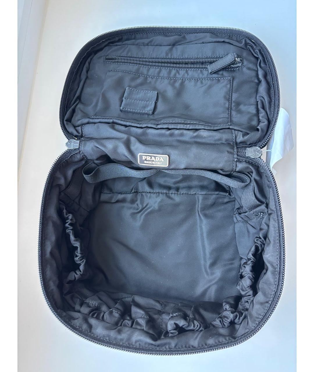 PRADA Черная тканевая косметичка, фото 5