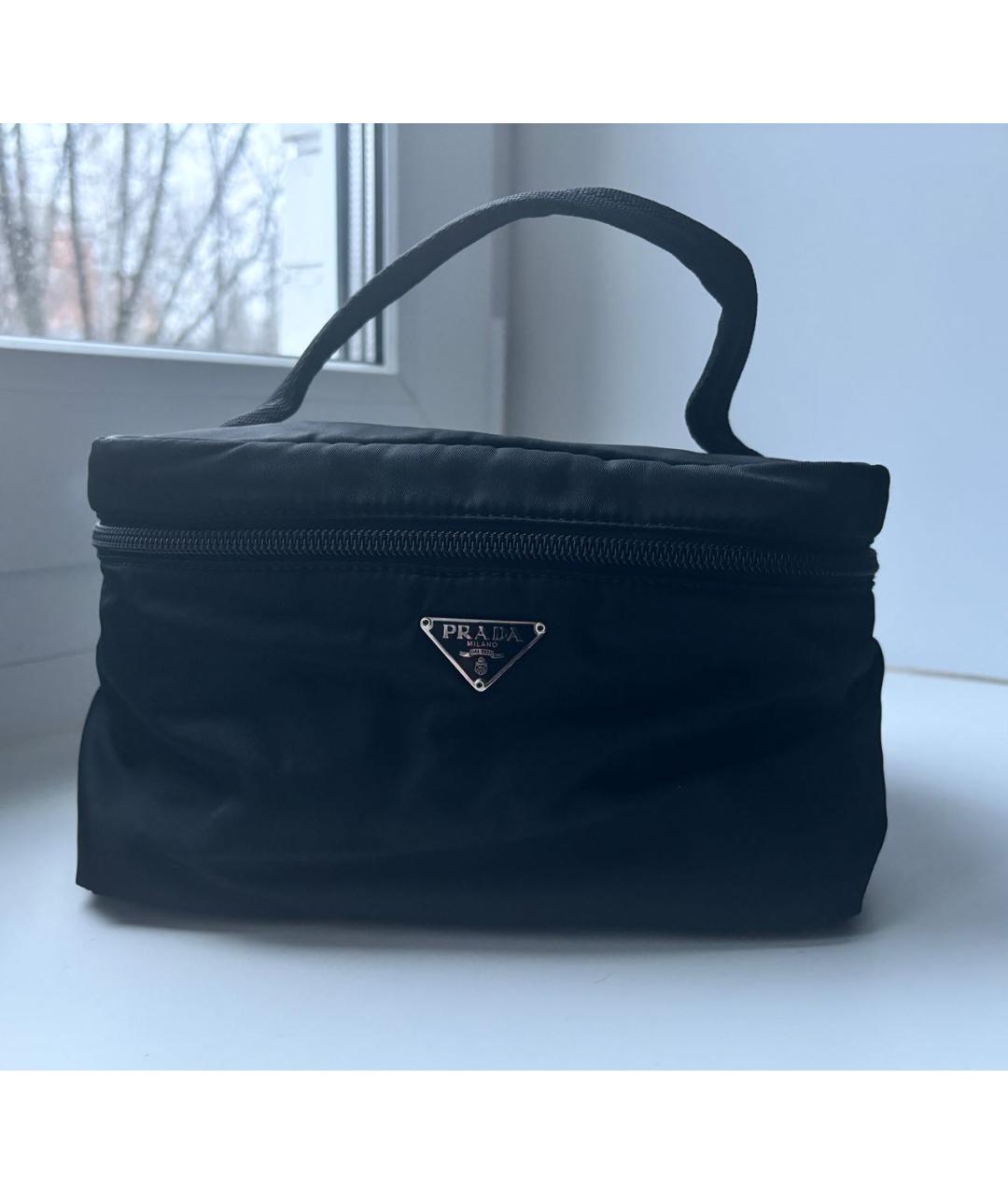 PRADA Черная тканевая косметичка, фото 2