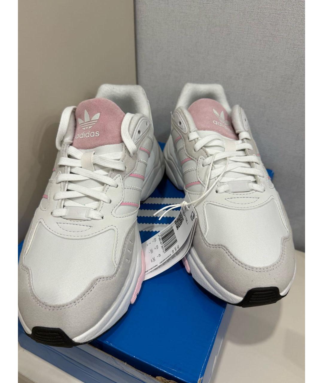 ADIDAS Белые текстильные кроссовки, фото 2