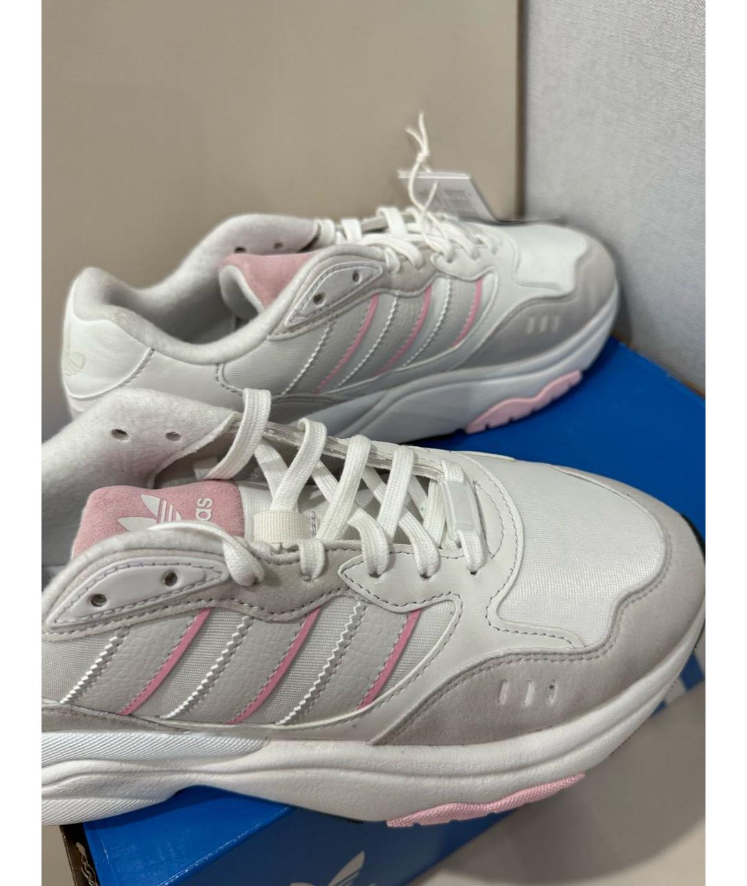 ADIDAS Белые текстильные кроссовки, фото 4