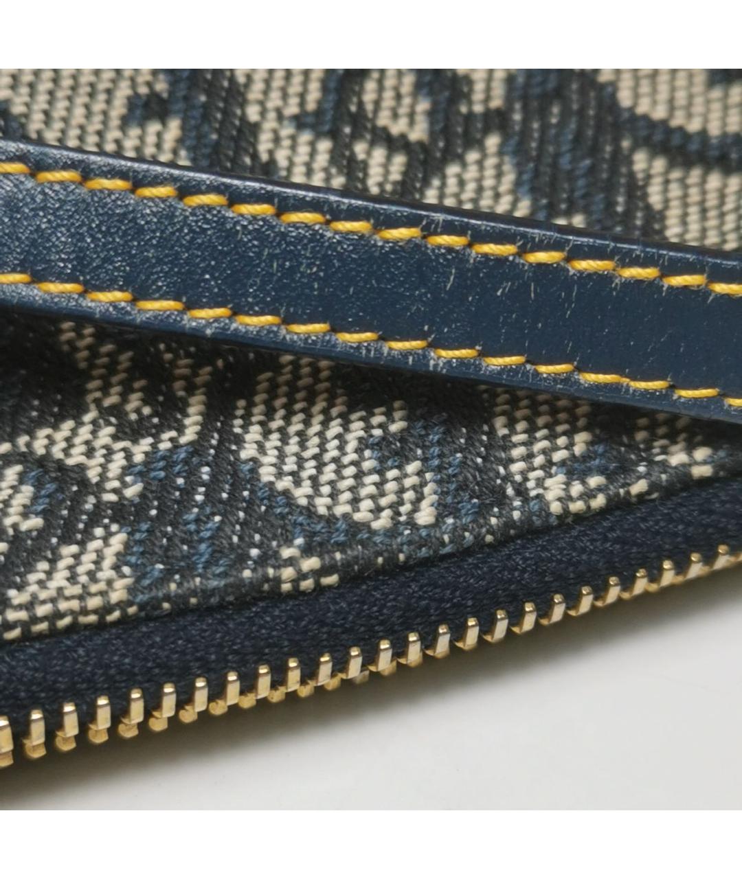CHRISTIAN DIOR Темно-синяя кожаная сумка с короткими ручками, фото 7
