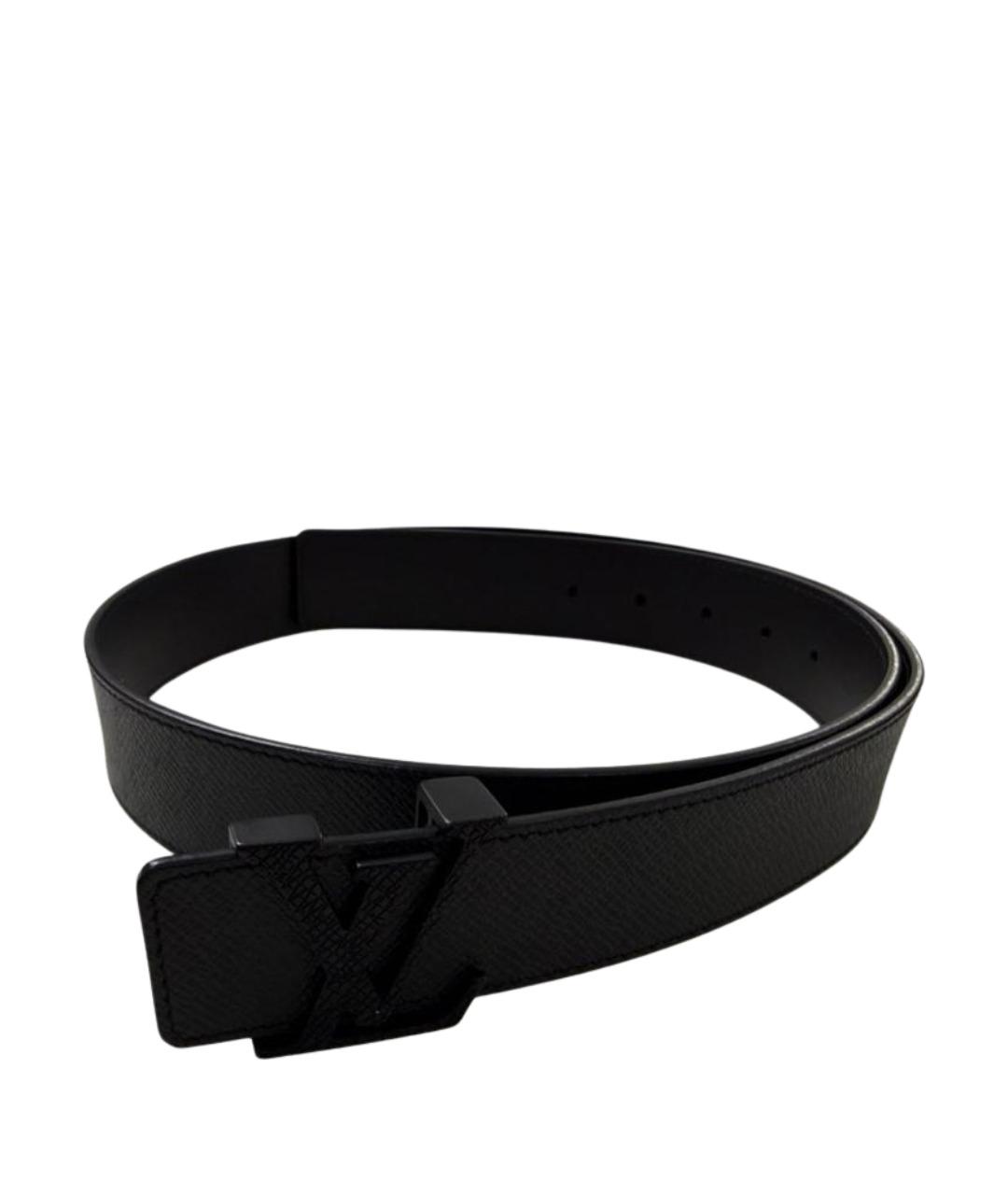LOUIS VUITTON Черный кожаный ремень, фото 1