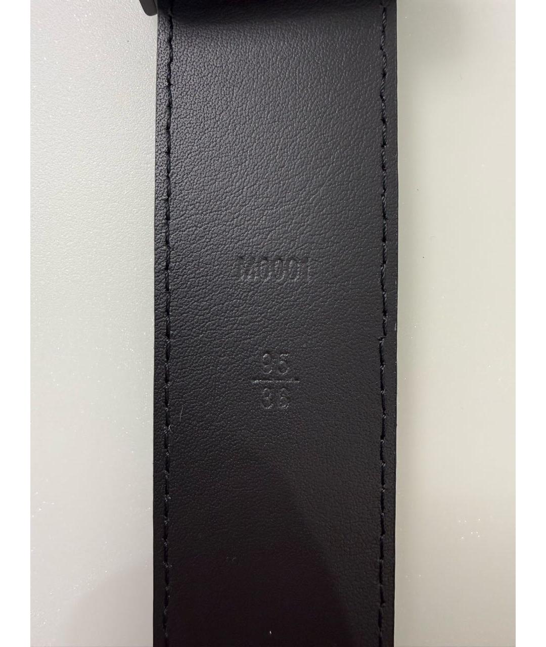 LOUIS VUITTON Черный кожаный ремень, фото 4