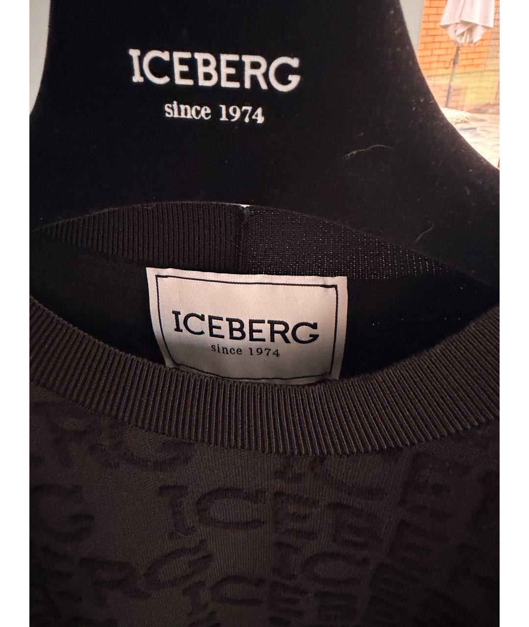 ICEBERG Черный вискозный джемпер / свитер, фото 3