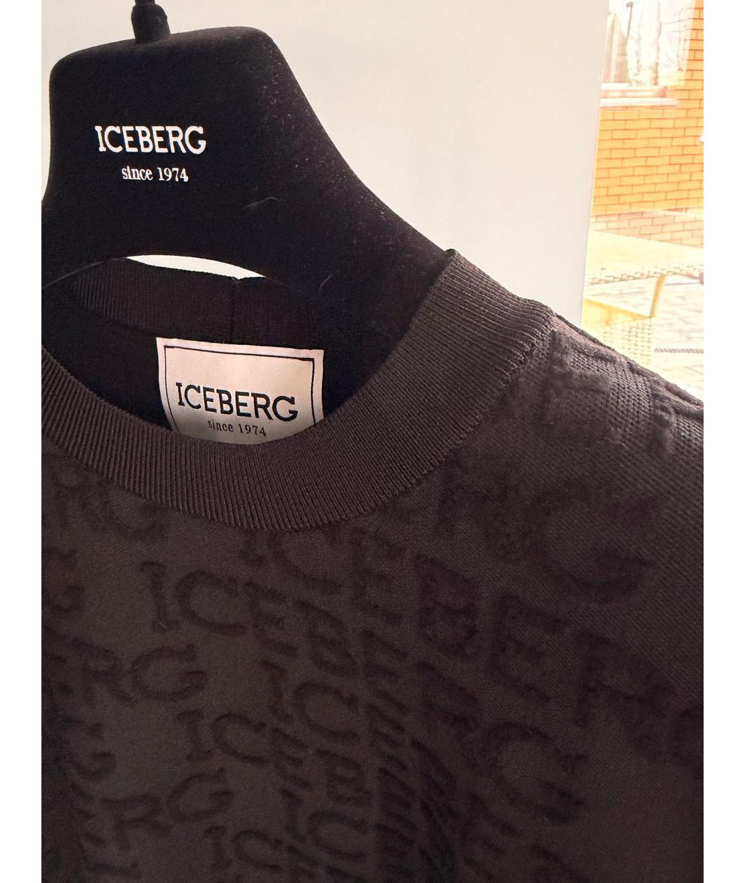 ICEBERG Черный вискозный джемпер / свитер, фото 4