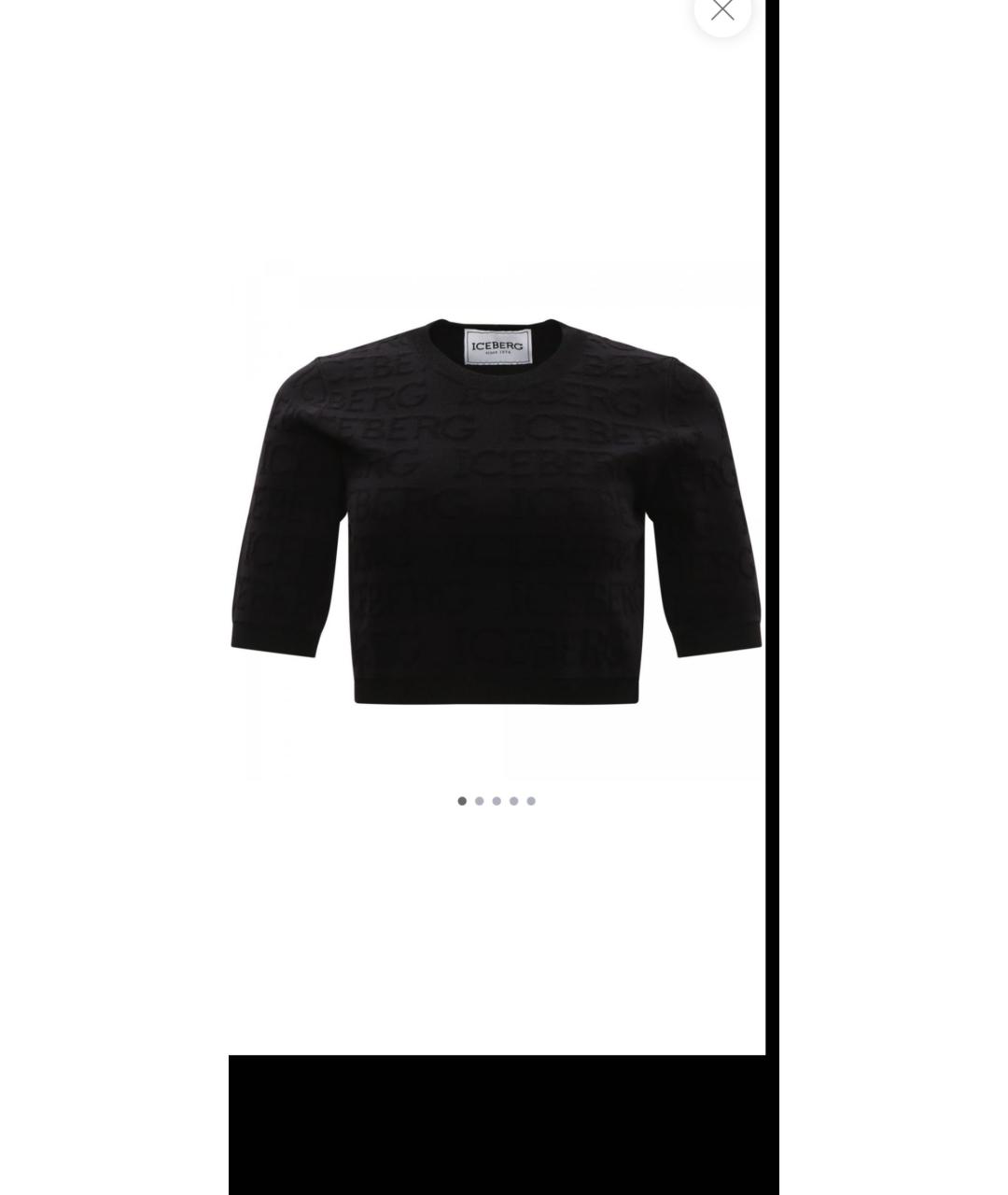 ICEBERG Черный вискозный джемпер / свитер, фото 7