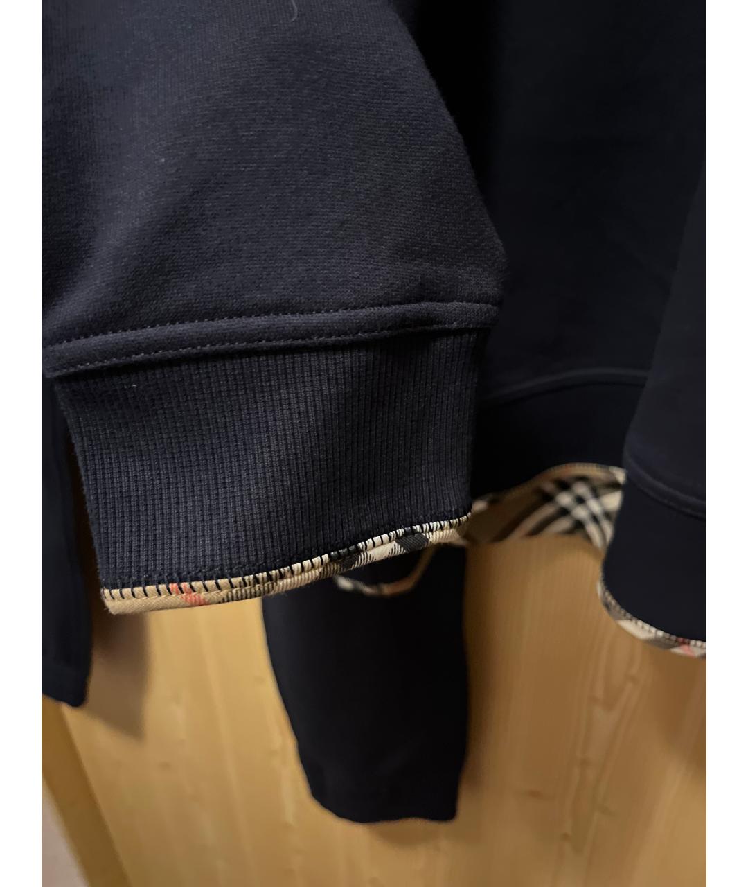 BURBERRY Темно-синий хлопковый спортивный костюм, фото 4