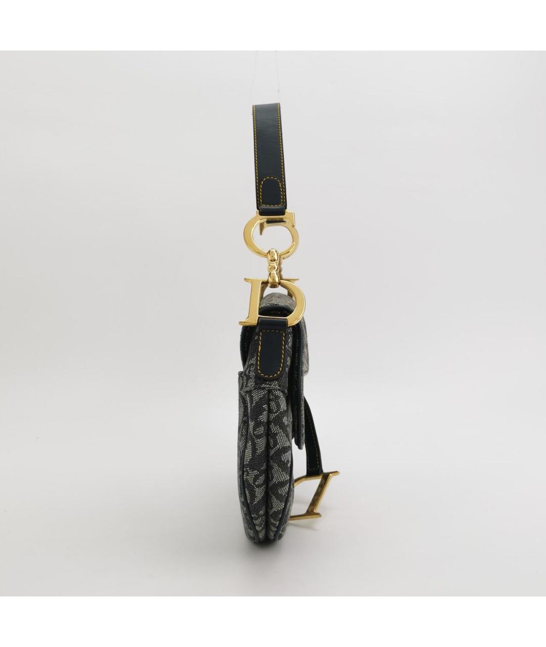 CHRISTIAN DIOR Черная кожаная сумка с короткими ручками, фото 2