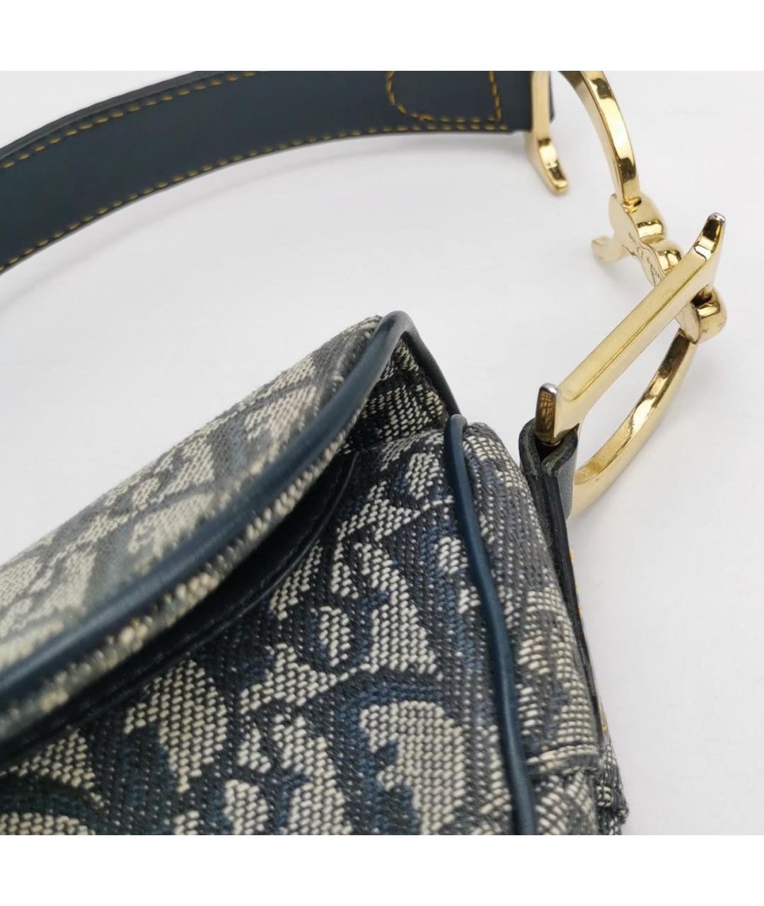 CHRISTIAN DIOR Черная кожаная сумка с короткими ручками, фото 7